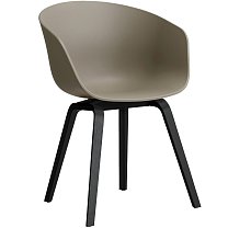 About A Chair AAC 22, основание черный лакированный дуб / корпус полипропилен, хаки