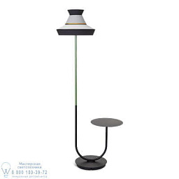 Calypso fl+table outdoor Contardi Calypso уличный напольный светильник с интегрированным столиком и защитным плафоном