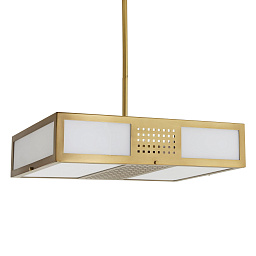 DC89001 Arteriors Bisger подвесной светильник квадратной формы с металлической рамой и матовыми вставками