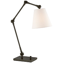Graves Task Lamp бронза с льняным абажуром