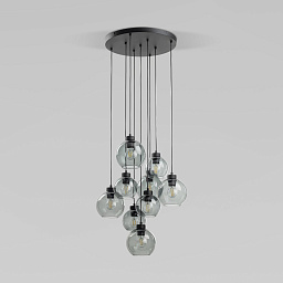 a068392 TK Lighting Cubus подвесная люстра с множеством стеклянных шарообразных плафонов на круглой потолочной базе