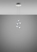 подвесной светильник с алюминиевыми трубками и многоточечной подвеской