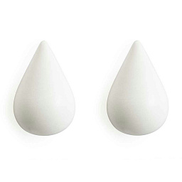 331510 Normann Copenhagen Drop It настенные крючки в форме капли белого цвета, набор 2 шт