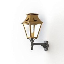 Vieille France N° 4; Clear glass E27 105W; Tinted lacquered brass