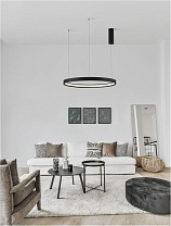 Triac Dimmable Sandy Black Aluminium & Acrylic LED 40 Watt 220-240Volt 2800Lm IP20 3000K D: 60 H: 150 cm