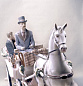 1001932 Lladro High Porcelain фарфоровая композиция с лошадьми и колесницей — фото 2