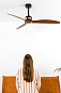 Faro Barcelona COPPER FAN M вентилятор чёрный/орех Ø1280 3 лопасти — фото 2
