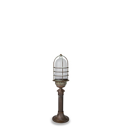 1859 Moretti Luce Torcia садовый светильник на стойке с цилиндрическим плафоном под защитной решёткой