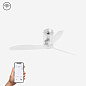 33393WP Faro MINI TUBE FAN Transparent ceiling fan with Dc motor SMART люстра-вентилятор блестящий хром — фото 1