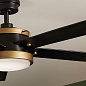 56" Salvo 5 Blade LED Indoor Ceiling Fan Satin Black люстра-вентилятор 330045SBK Kichler — фото 1