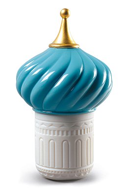 Ароматическая свеча в фарфоровой башенке Turquoise Spire Lladro 01040157