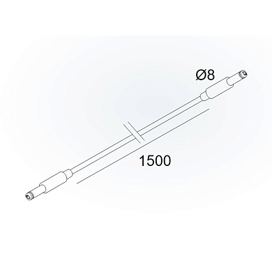 30610 0110 Delta Light MIKALINE Кабель питания 48 В 1,5 м, черный