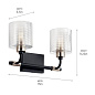 Harvan 15" 2 Light Vanity Light with Clear Ribbed Glass Black  настенный светильник 55106BK Kichler — фото 9