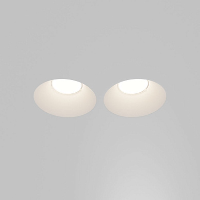 Встраиваемый светильник Maytoni Gyps Modern 10W Белый DL129-GU10-02-W