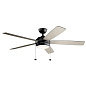 60" Starkk Fan Satin Black люстра-вентилятор 330180SBK Kichler — фото 3