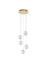 Triac Dimmable Gold Aluminium & Acrylic LED 25 Watt 220-240 Volt 1699Lm 3200K IP20 D:30 H: 150 cm