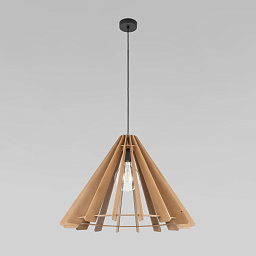 a069088 TK Lighting Eris TK подвесной светильник с конусным каркасным плафоном из деревянных реек
