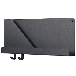 24022 Muuto Folded настенная полка черная прямоугольная 22x51 см