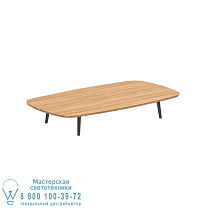 НИЗКИЙ СТОЛ STYLETTO LOUNGE 220x120CM, АЛЮМИНИЕВЫЕ НОЖКИ, АНТРАЦИТОВЫЙ СТОЛЕШНИЦА, ТИК Royal Botania