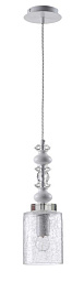 MATEO SP1 WHITE Crystal Lux MATEO подвесной светильник с прозрачным стеклянным плафоном и металлической арматурой