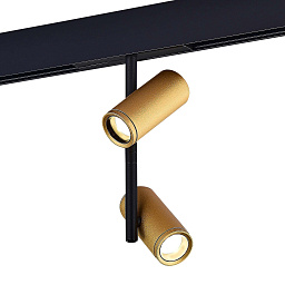 ST808.246.16 ST-Luce Skaylayn 48v двухмодульный магнитный трековый светильник золотого цвета для магнитного трека 48V