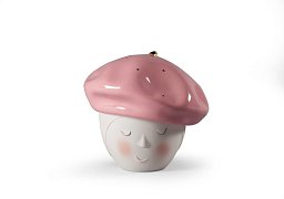 Фарфоровая шкатулка-голова в розовом берете Lee Beret Lladro 01009385