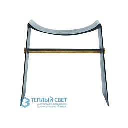 табурет с изогнутыми металлическими ножками и мягким сиденьем