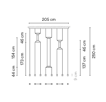 Wireflow Lineal,Pendant Black 2700K,1-10V PUSH
