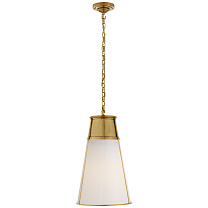 Robinson Large Pendant полированная старая латунь с белым стеклом