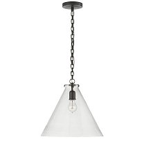 Katie Conical Pendant бронза с прозрачным стеклом