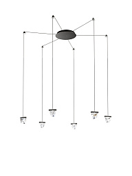 Tripla F41 6 luci Anthracite Fabbian Tripla Настенно-потолочный светильник