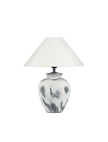 Gray, Beige & White Ceramic & Fabric Shade LED E27 1x12Watt 100-240Volt IP20 Bulb Excluded Cable Length:135 cm D:45 H:55 cm