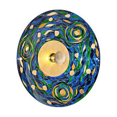 Бра Luna Kolarz, Ø 54 см, золото 24K, роспись Aqua Blue 0415.61L.V1.3.BG