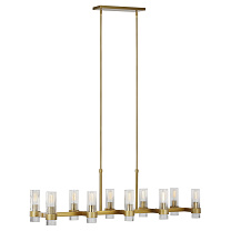 Geneva Linear Chandelier патинированная латунь с прозрачным стеклом