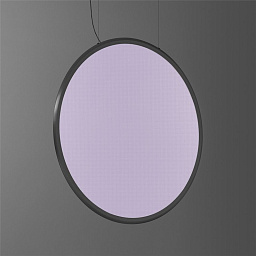 1994210IN1APP Artemide Discovery подвесной светильник с вертикальной светящейся панелью и фиолетовым ореолом