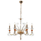 Люстра Crystal Lux CATARINA SP6 V2 GOLD/TRANSPARENT-COGNAC — фото 1