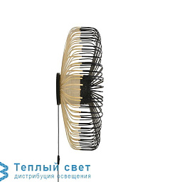 настенный светильник из бамбуковых планок с двойным тоном и радиальной формой