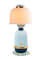 Аккумуляторная настольная лампа Kokeshi Lladro, голубая
