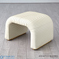 Cade Stool-Milk Leather Global Views стул