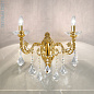 Kolarz CONTARINI CRYSTAL 1299.62.15.SpT настенный светильник французское золото ширина 48cm высота 45cm 2 лампы e14 — фото 1