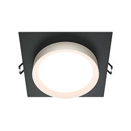 DL086-GX53-SQ-BW Maytoni Hoop встраиваемый потолочный светильник черного цвета с белым рассеивателем