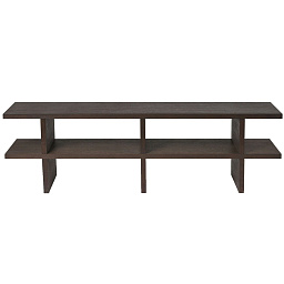 1104269072 Ferm Living Kona деревянная скамья с полкой и прямоугольным сиденьем
