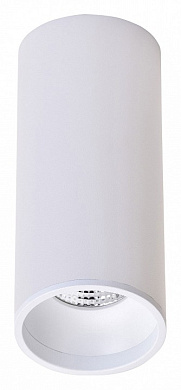 потолочный накладной светильник цилиндрической формы белого цвета