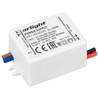 028395 Arlight LED драйвер ARJ-KE40200 (8W, 200mA, PFC)