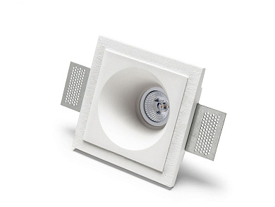 встраиваемый светильник квадратной формы с утопленным источником света