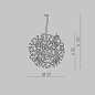 Metal Lux Astro SP tondo S современная люстра с круглым диффузором хром; красный 206.180.04 — фото 3