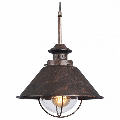 подвесной светильник куполообразный коричневого цвета в ретро-стиле