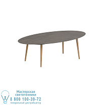 STYLETTO STANDARD ОБЕДЕННЫЙ СТОЛ 250X130CM НОГИ ТИКА КЕРАМИЧЕСКАЯ СТОЛЕШНИЦА TERRA MARRONE Royal Botania