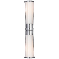 Carew Linear Sconce полированный никель с белым стеклом