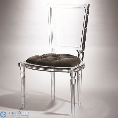 Marilyn Acrylic Side Chair-Pewter Global Views кресло